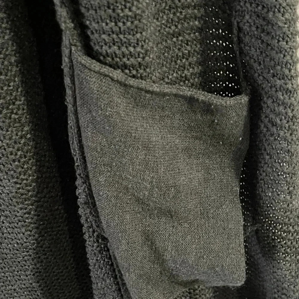 14th & Union Women's  Cable Knit Maxi Open Front Cardigan Medium - Picture 4 of 5